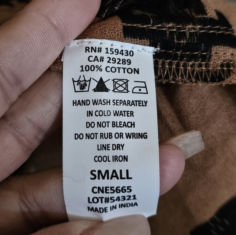 Elan Bohemian Tribal Print Tiered Dress Small Rust Cotton Festival Mini Sz Small - Picture 8 of 12